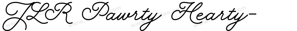 JLR Pawrty Hearty字体转换
